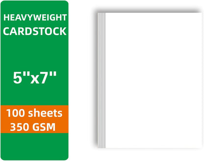 100 Sheets blank cardstock 2 x 3.5 In Heavy Weight business Card Stock 350gsm/130lb Learning Card, Note Card, Thank You Inserts, Gift Tags, Paper Crafts, Write, Draw, DIY (2X3.5 Inches)