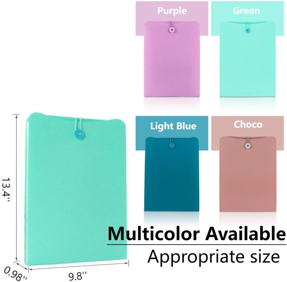 Vertical Expanding Accordion Folder with 7 Pockets Paperwork Organizer Document Wallet Briefcase Business File Organizer Bag A4 Letter Size Elastic Rope Closure Light Blue