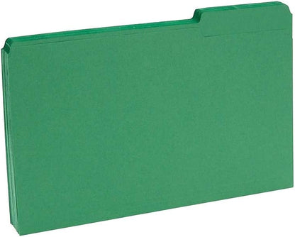 Staples Recycled File Folders, Legal Size, 1/3‑Cut Tabs, Manila, 30% Recycled Paper Stock, 100/Box