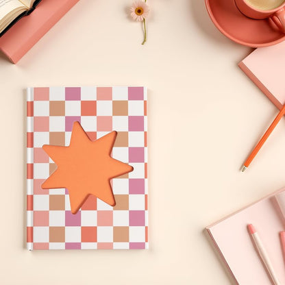 Pearhead Blue Matchbook Hardcover Journal, 6x8 College-Ruled Lined Notebook, 200 Pages, Trendy Writing Journal for Work, School & Everyday Notes