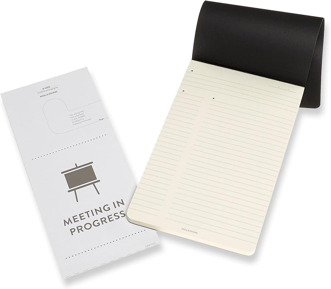 Moleskine PRO Pad, Soft Cover, Large (5" x 8.25") Ruled/Lined, Black, 96 Pages