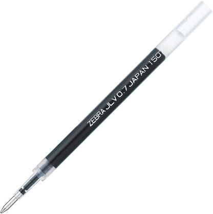 Zebra B-RJLV7-BK Gel Ballpoint Pen Refill, Sarasa Dry JLV-0.7 Lead, Black, 10 Count