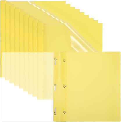 PATIKIL Plastic Report Covers with Prong, 10 Pcs 80 Sheet Clear Front Presentation Binders with 3 Metal Prong Fasteners Report Folder for Resume Documents Files Letter, Grass Green