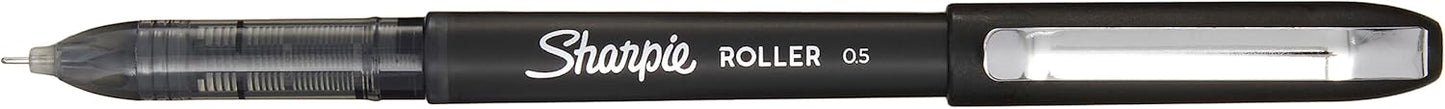 Sharpie Rollerball Pens, Needle Point Tip (0.5mm), Black Ink, 12 Count - Writing, Journaling, Note-Taking, Office Supplies