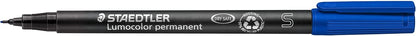 STAEDTLER Lumocolor Permanent Pen 317 Medium 1.0mm Line - Assorted Colours (Pack of 8) (317 WP8 ST), pack of 8