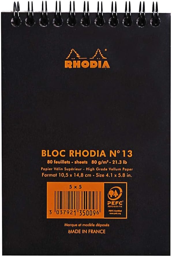 Rhodia Wirebound Pad 8.25x11.75, Lined, Orange