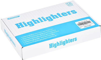 Rarlan Highlighters, Chisel Tip, Assorted Fluorescent, 72 Count Bulk Pack