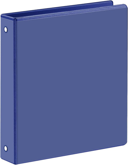 SUIN 1 Inch 3 Ring Binder, Clear 1'' View Presentation Binders with 2 Pockets, Fits 8.5 x 11 Letter Size, Durable Polypropylene, Non-Stick & PVC-Free for School, Office & Home (Orange)