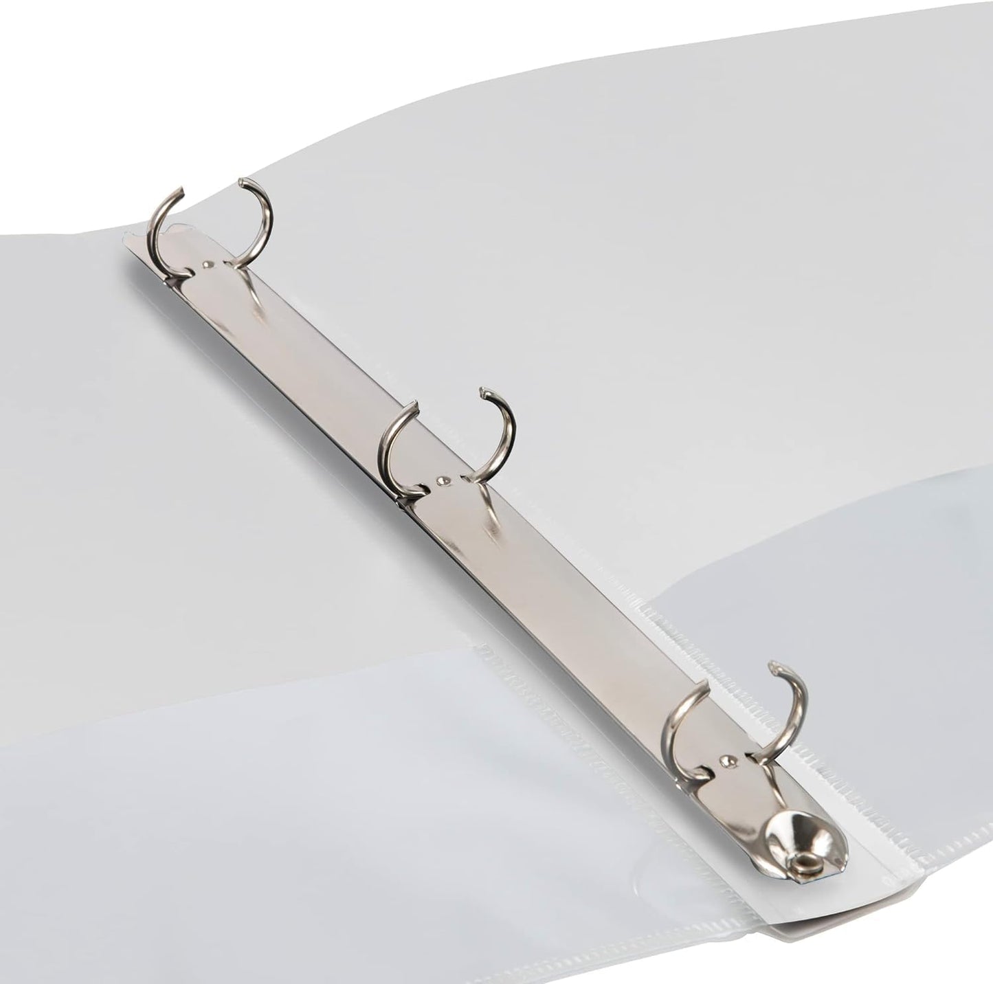 Trail Maker 1 inch Binders (50 Pack), 3 Ring Hardcover Binders in Bulk with Clear View Cover, Pockets for Classroom, Office, Portfolios | Bulk School, Teacher, Office Supplies (White Only Pack)
