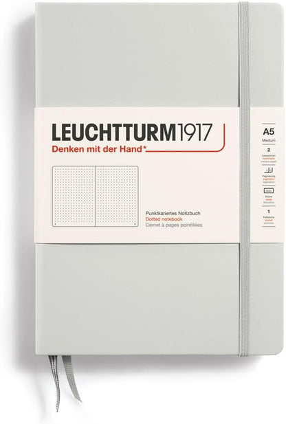 LEUCHTTURM1917 - Notebook Hardcover Medium A5-251 Numbered Pages for Writing and Journaling (Navy, Ruled)