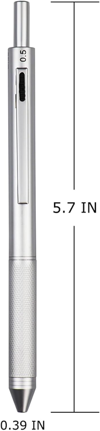 DUNBONG Ballpoint Metal D1 Refill for Multifunction Pen, Black pack of 5 pieces (Black)