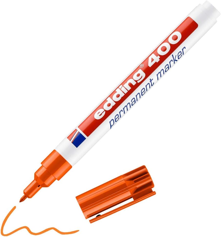 edding 400 Permanent Marker - Violet - 1 Pen - fine Round tip 1 mm - Waterproof, Quick-Drying, Smear-Proof pens - for Cardboard, Plastic, Wood, Metal, Glass and Fabric