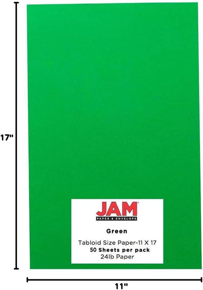 JAM PAPER Ledger Matte 24lb Paper - 90 gsm - 11 x 17 Tabloid - Yellow Recycled - 100 Sheets/Pack