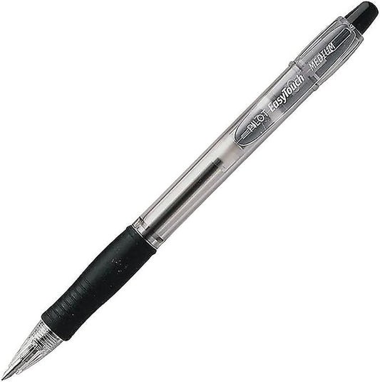 PILOT EasyTouch Refillable & Retractable Ballpoint Pens, Medium Point, Blue Ink, 12-Pack (32221)