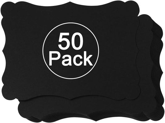 50 Pack Blank Kraft Cards Cardstock Thick Paper Brown Greeting Cards for DIY Gift Card Menus, Baby Shower and Wedding Invitations (Multicolored, 5x7IN)