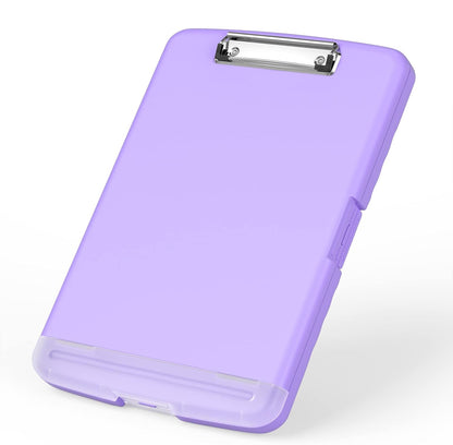 Rimilak Plastic Clipboard with Storage, 8.5 x 11 High Capacity Folio Nursing Case with Pen Holder, Size 14.2 x 9.6 x 1.2″ Folder Side-Opening for Classroom, Teacher, Smooth Writing, Dark Green