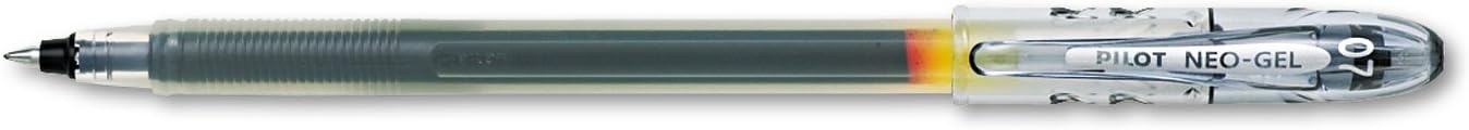 PILOT Neo-Gel Roller Ball Stick Pens, Black Ink, Fine Point, 12-Pack (14001)