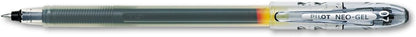 PILOT Neo-Gel Roller Ball Stick Pens, Black Ink, Fine Point, 12-Pack (14001)