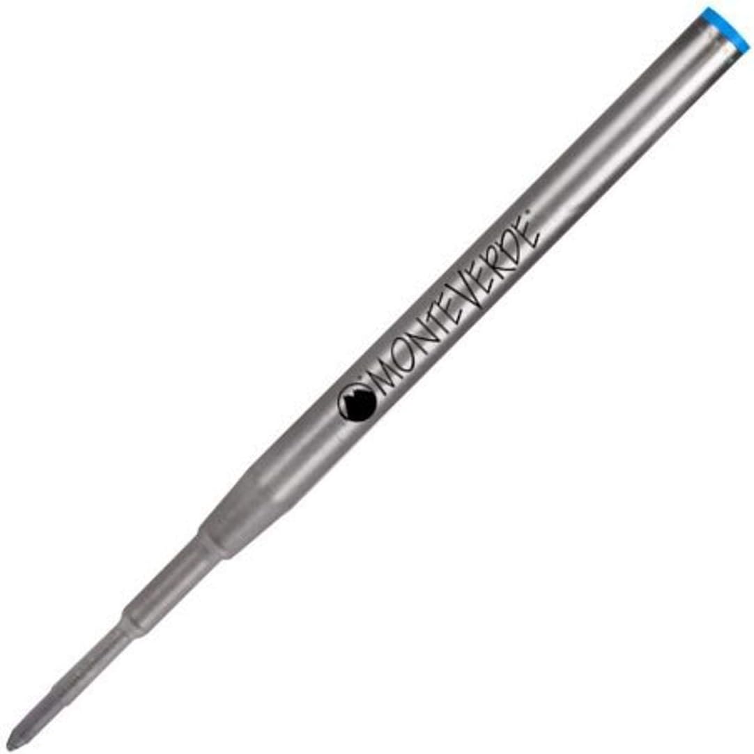 Monteverde USA Capless Ceramic Gel Refills to Fit Montblanc Ballpoint Pens, Fine Point Black Ink, Converts to Capless Rollerball, 2-Pack (M132BK)