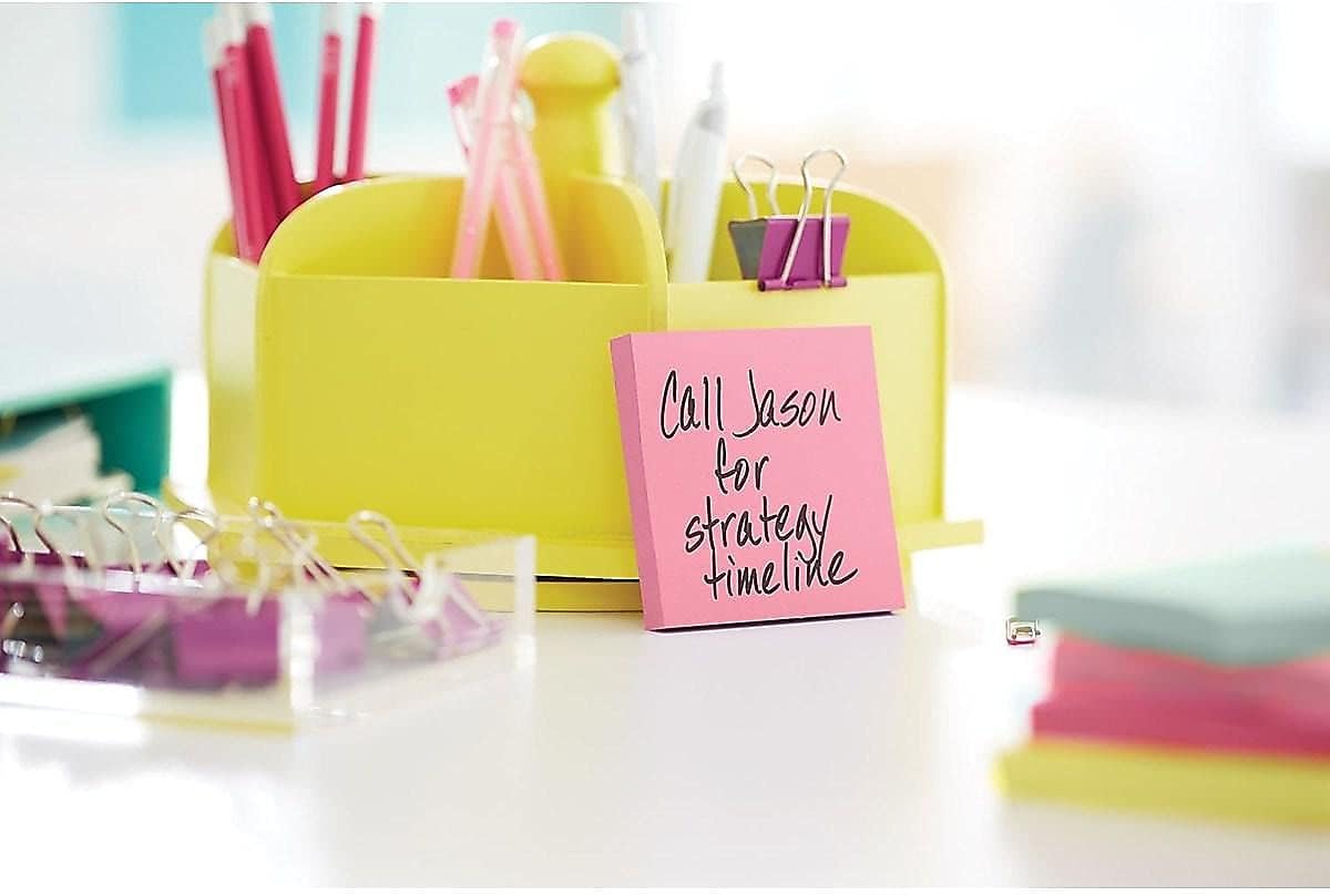 Post-it Pop-up Notes, 12 Sticky Note Pads, 3 x 3 in., School Supplies, Office Products, Accordion Sticky Notes Work with Pop-Up Note Dispenser, Beachside Café Collection
