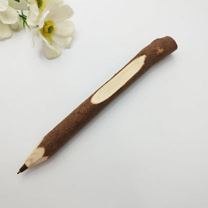 SKKSTATIONERY 12 Pcs Natural Wooden Pencils Wood Tree Branch, 5" Long Twig Hand Made Pencils for School Party Supplies Novelty Gifts