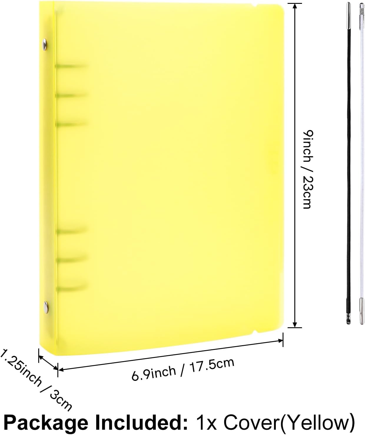 A4 4-Holes Round Ring View Binders Plastic Cover, Refillable Notebook Journal Binder File Folder, Loose Leaf Sheet Protector/DIY Scrapbooking/Binder Cover Protector (Purple)