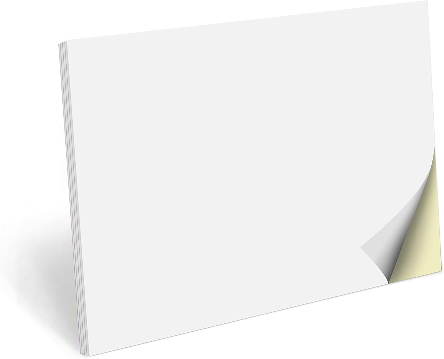 321Done 2-Part Blank Carbonless Notepad, 3.4x5.5 Portrait, Made in USA, Pocket Size Carbon Copy Memo Scratch Pad, Sketchbook, Cute Generic Small Business Order Book (50 Sets) White/Yellow