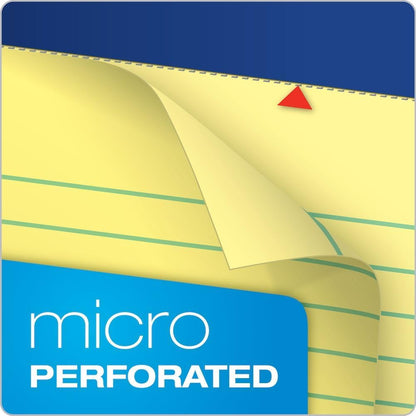 Ampad Perforated Pad, Size 5 x 8, Canary Yellow Paper, Jr. Legal, 50 Sheets Per Pad, 12 Pack (20-264)