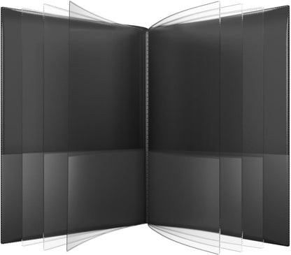 Nicky's® Multi Pocket Organizer, 10 or 14 Page Folder, Water Proof, Patented Tear-Resistant, Flexible Plastic, Proudly Made in USA, Binder Substitute. (10-in-1 Red)