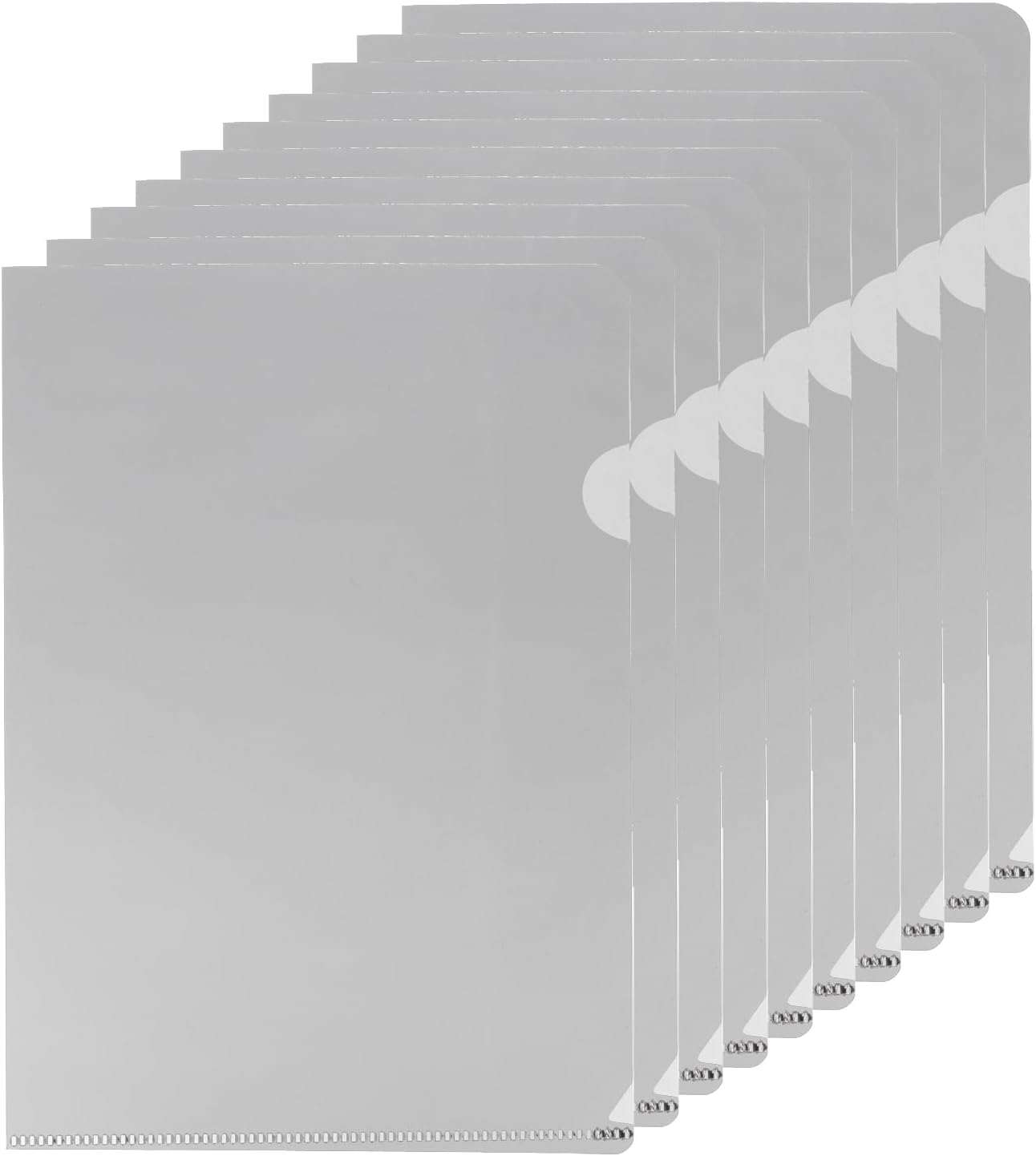 PATIKIL L Type Folders 50 Pack A4 Plastic File Project Pockets Clear Paper Document Jacket Sleeves for Office, Orange