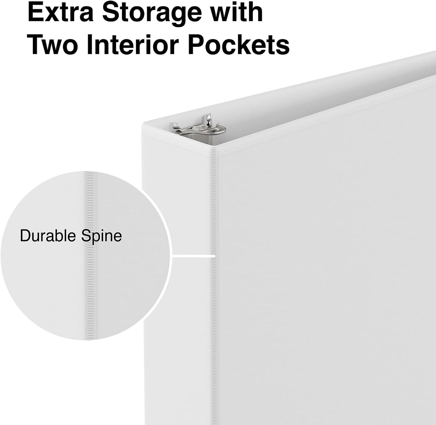 Staples Economy 1-Inch Round Ring Binder, Holds Up to 175 Sheets Each, 12-Pack, White, Lightweight Binders for School & Office