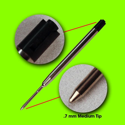 Jaymo Replacement for Parker 30525PP/30526PP and Bastion - Measures 3.875 in / 98 mm Long - G2 Gel Ballpoint Pen Refill - 2 Black + 2 Blue + Red + Purple