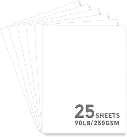 25Sheets Black Cardstock Paper, 8.5 x 11 Card stock for Cricut…