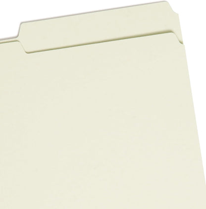Smead Pressboard Fastener File Folder with SafeSHIELD Fasteners, 2 Fasteners, 2/5-Cut Tab Right Position, Guide Height, 2" Expansion, Legal Size, Gray/Green, 25 per Box (19920)
