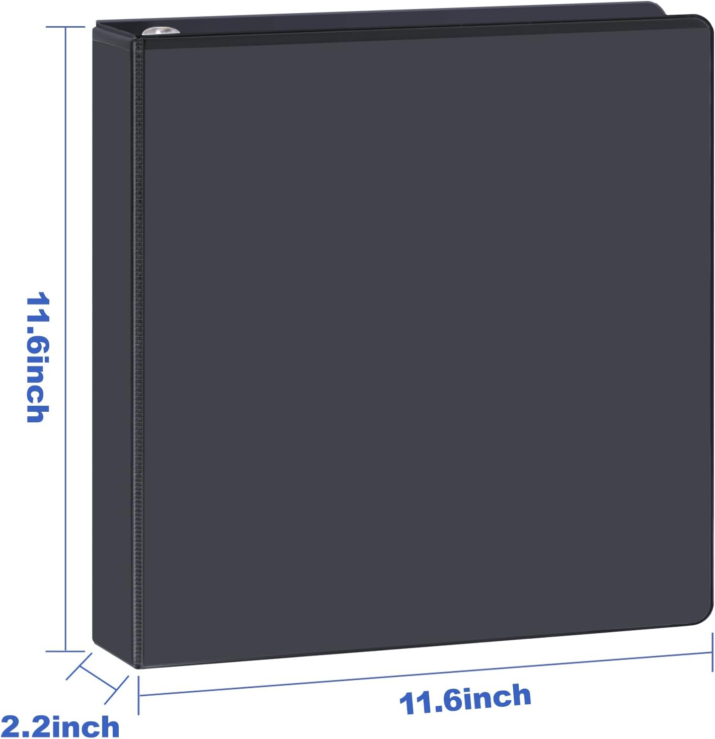 Comix D-Ring Basic View Binder 1 inch 3 Ring Binders, 2.4mm-Thick, Hold 225 Sheets of 8.5" x 11" Paper, 12 Pack (White)