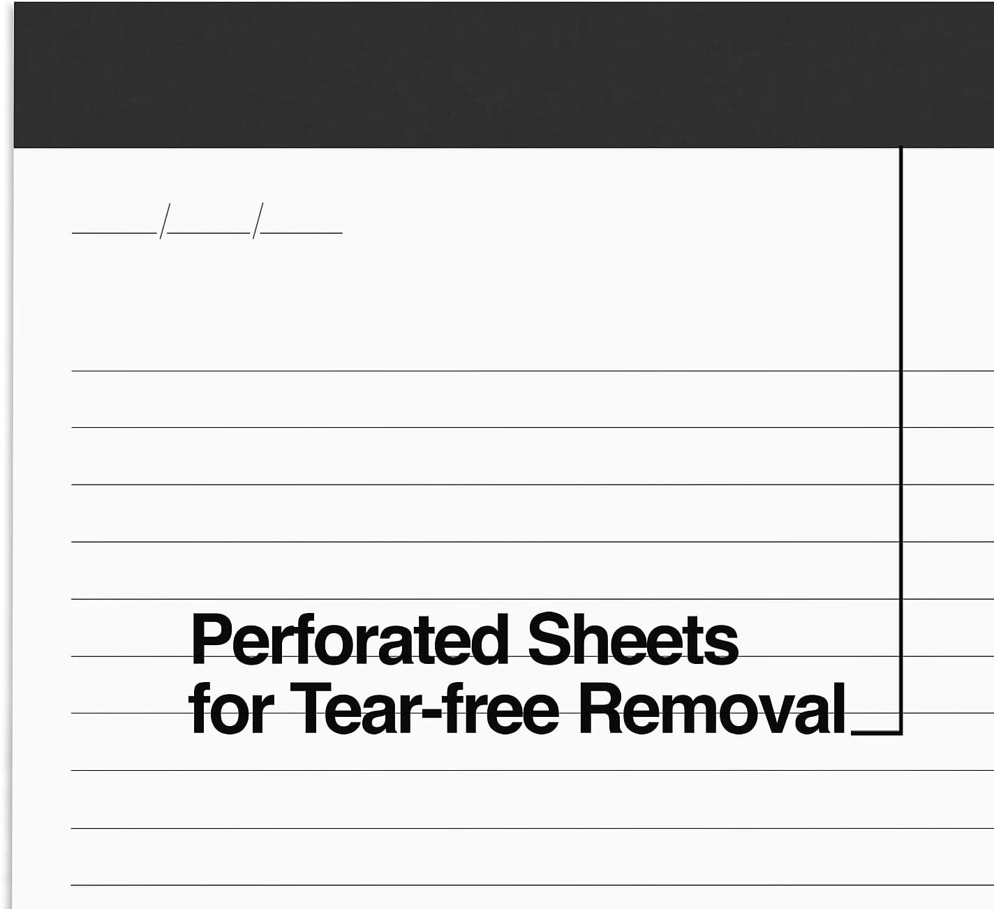TRU RED Notepads, 8.5” x 11.75”, Wide Ruled, Canary, 50 Sheets/Pad, 12‑Pack