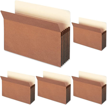 Smead File Pocket, Straight-Cut Tab, 5-1/4" Expansion, Legal Size, Redrope, 10 per Box (74234)