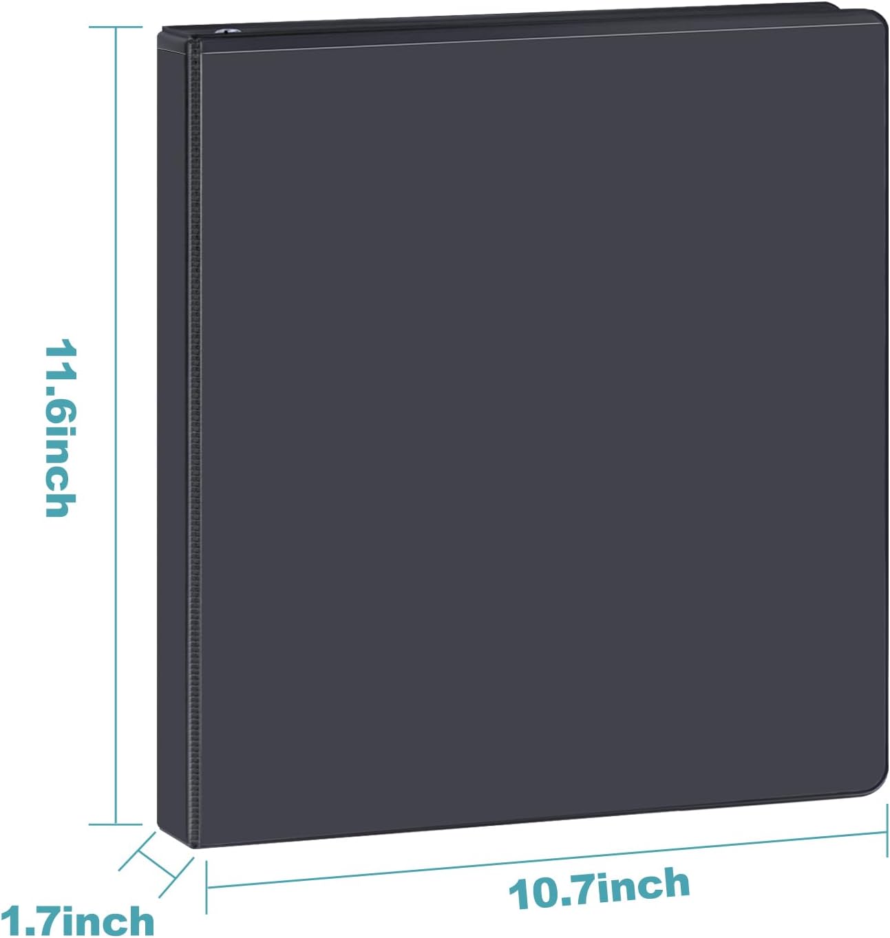 3 Ring Binder 1-1/2 Inch, ViVin Sturdy 1.5"-Slant D Ring Binder with 2 Interior Pockets, Clear View Cover, PVC-Free, Fits 350 Sheets of US Letter Size Paper (6 Pack, White)