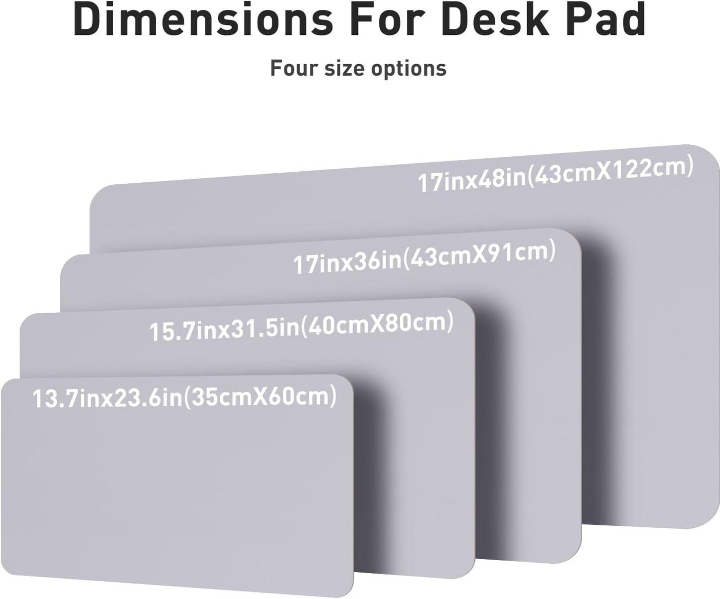 Aothia Leather Desk Pad Protector, Mouse Pad, Office Desk Mat, Non-Slip PU Leather Desk Blotter, Laptop Desk Pad, Waterproof Desk Writing Pad for Office and Home (Black,36" x 17") - Colors A