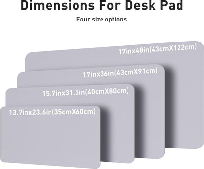 Aothia Leather Desk Pad Protector, Mouse Pad, Office Desk Mat, Non-Slip PU Leather Desk Blotter, Laptop Desk Pad, Waterproof Desk Writing Pad for Office and Home (Black,36" x 17") - Colors A