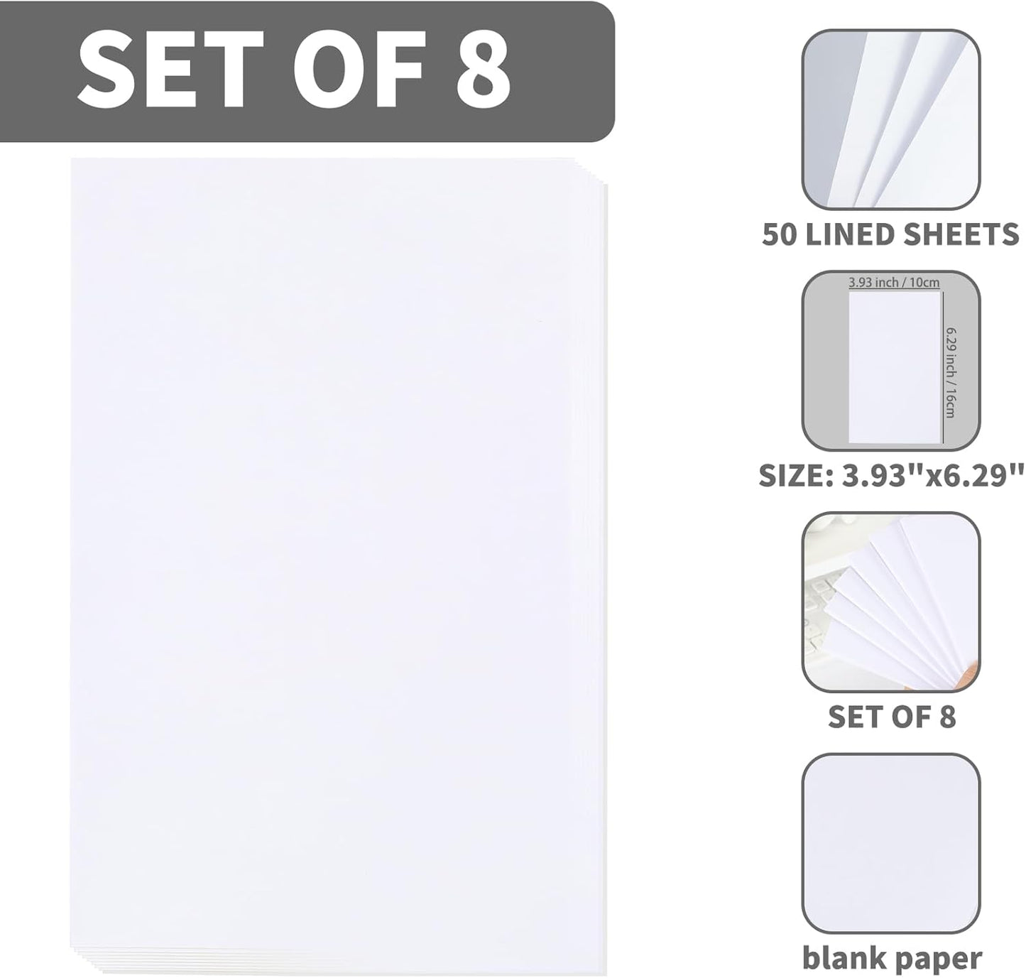 QiCheng Note Pads Memo Pads Small Notepad 50 Sheets 4X6 note pad Scratch Pads for Writing Blank Scratch Pads (12)
