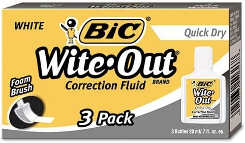 20 Ml Bottle Wite-Out Quick Dry Correction Fluid (3/Pack) [Set of 2]