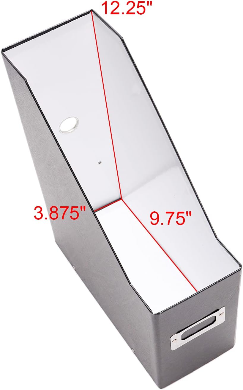 Snap-N-Store Fiberboard Magazine File with PVC Laminate, 12.25 x 3.88 x 9.75 Inches, Black (SNS01565)