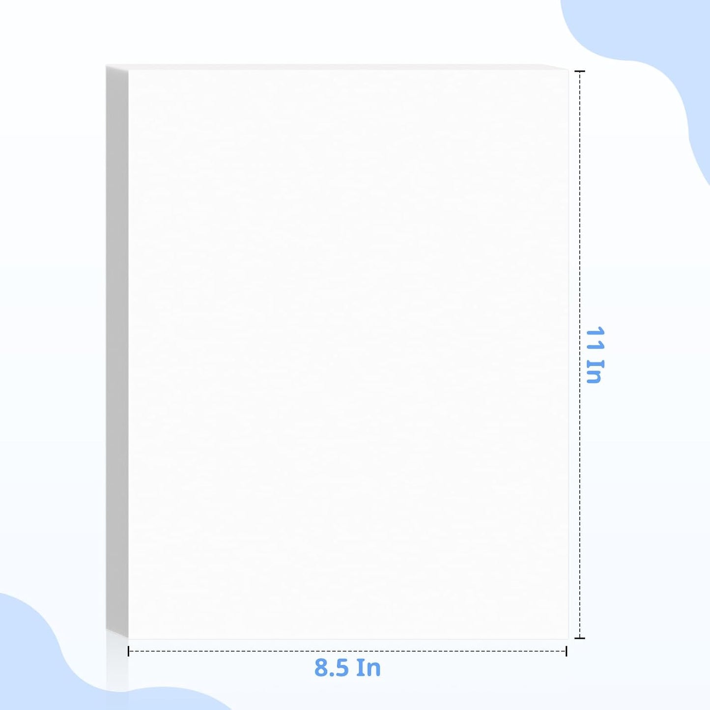 160 Sheets White Cardstock 8.5 x 11 Heavyweight Weight 200gsm Card Stock Paper for Printing, Crafts, Invitations | Smooth Printer Cardstock Paper | Bulk Construction Paper DIY & Professional Use