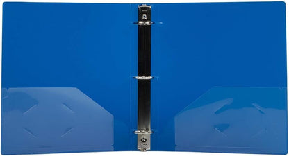 JAM PAPER Plastic 0.75 inch Binder - Clear 3 Ring Binder - Sold Individually