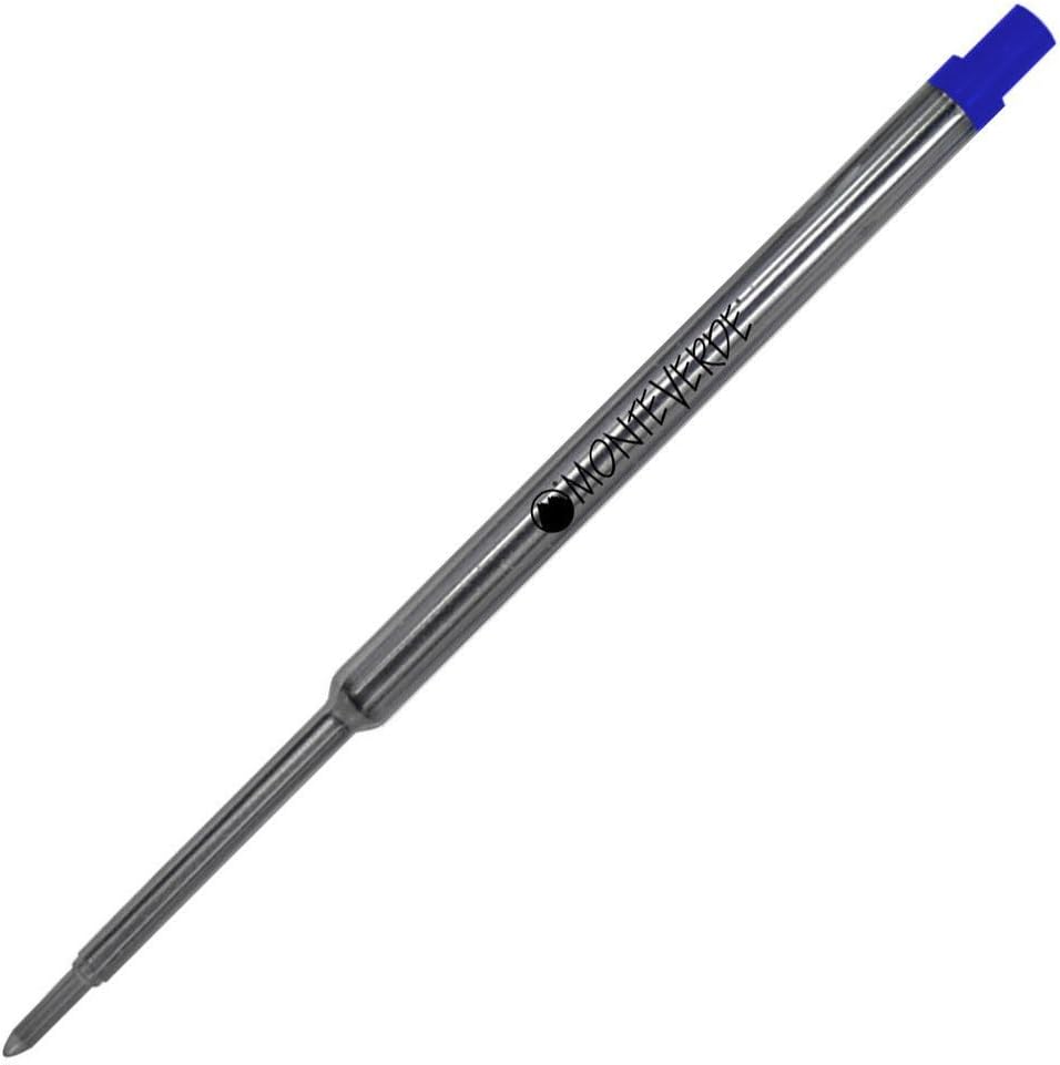 Monteverde USA Soft Ballpoint Refills to Fit Waterman Ballpoint Pens, Medium Point, Blue, 2-Pack, Smooth Writing for Creative and Professional Use