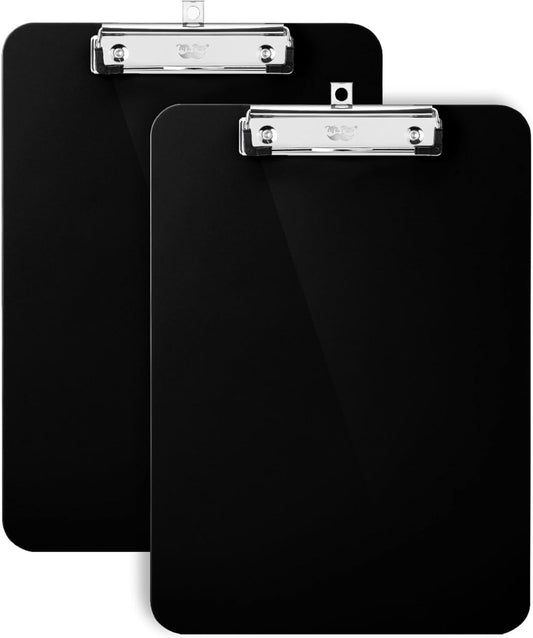 Mr. Pen- Plastic Clipboard, 12.5" x 9", 2 Pack, Clipboard Plastic, Low-Profile Metal Clip with Retractable Hanging Hole