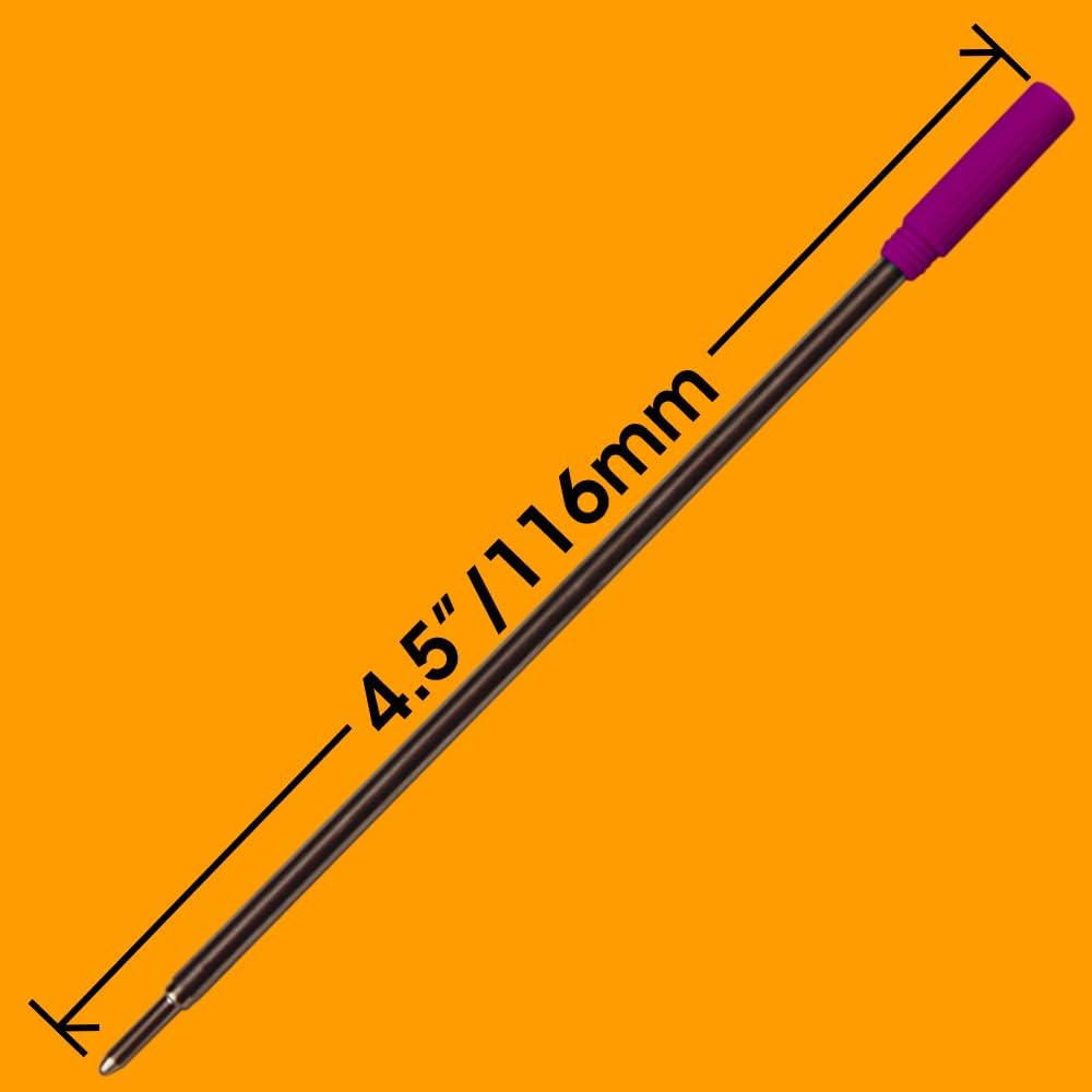 Jaymo Replacement for Cross 8513 - Measures 4.563 in / 116 mm Long - Ballpoint Pen Refill - 6 Black
