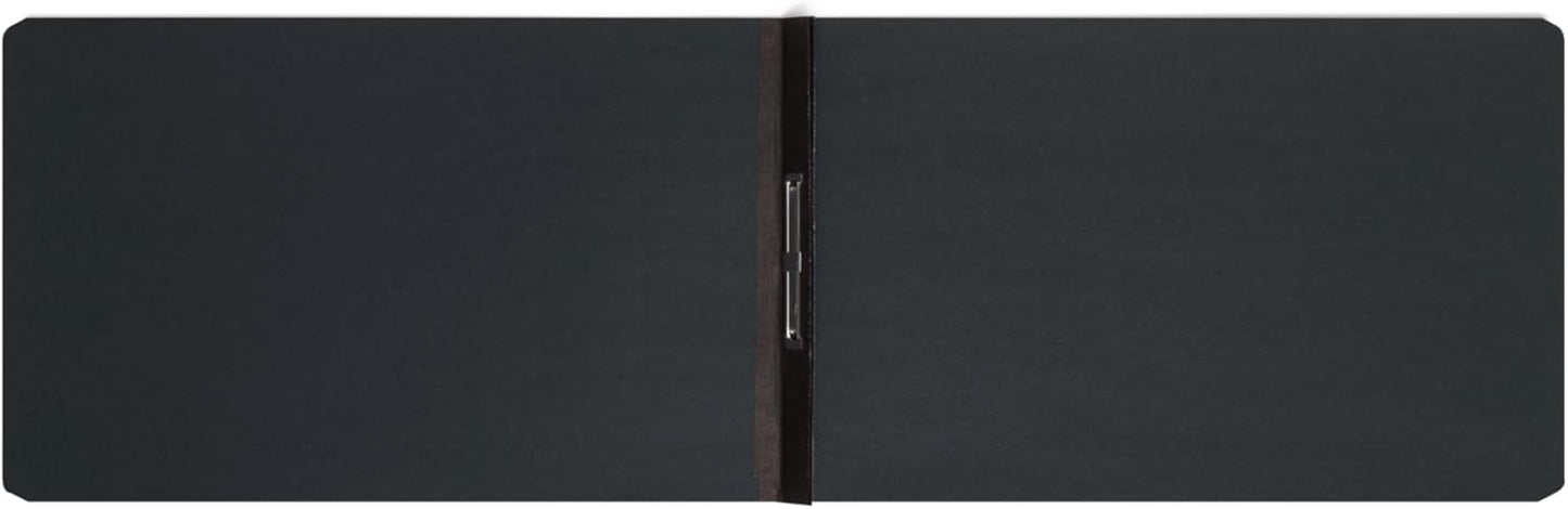 Smead Pressboard Report Cover, Metal Prong Top Fastener with Compressor, 2" Capacity, Legal Size, Black, 25 per Box (81733)