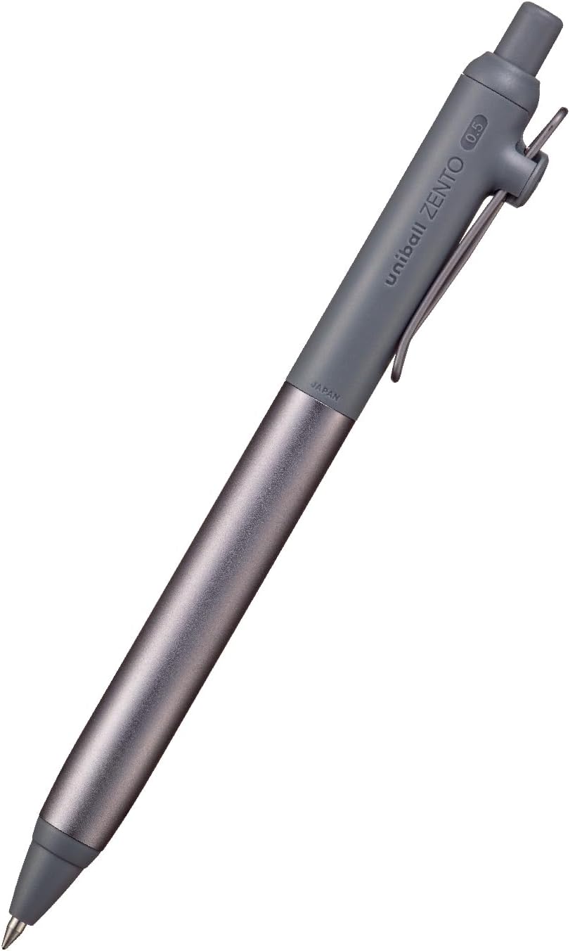 三菱鉛筆 uniball ZENTO Flow Model Rollerball Pen, Anodized Aluminum Grip, Fine 0.5mm, Water-Based Black Ink, Ultra-Smooth with Reduced Friction, Jade, UBNZF05.7